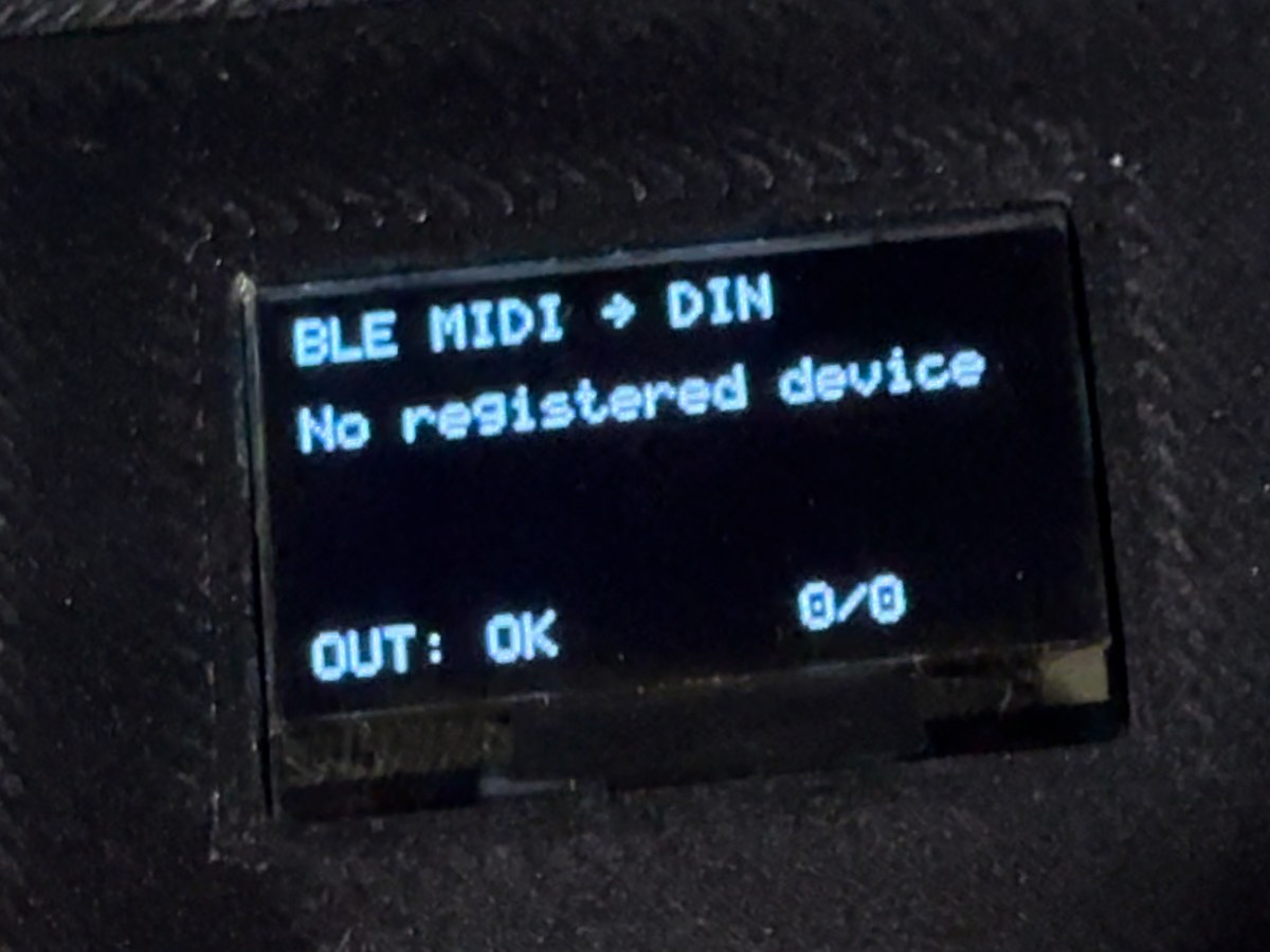 OLEDの表示:No registered device